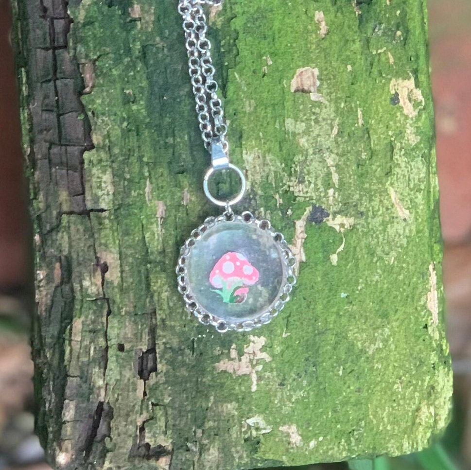 Mushroom Pendant Necklace