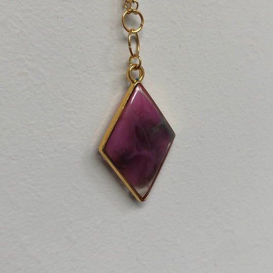 Diamond Resin Necklace - Handmade