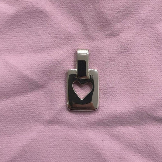 Sterling Silver Heart Pendant - Handmade